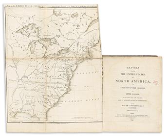(TRAVEL -- AMERICAN.) Francois-Alexandre-Frederic, duc de La Rochefoucauld-Liancourt. Travels Through the United States of